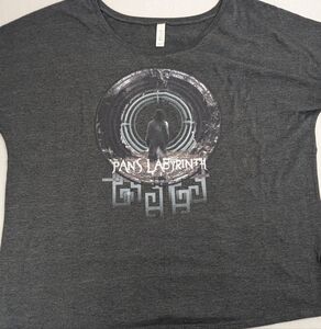 Pan's Labyrinth Movie Dark Grey T-Shirt with Ominous Graphic on Front Size Large
